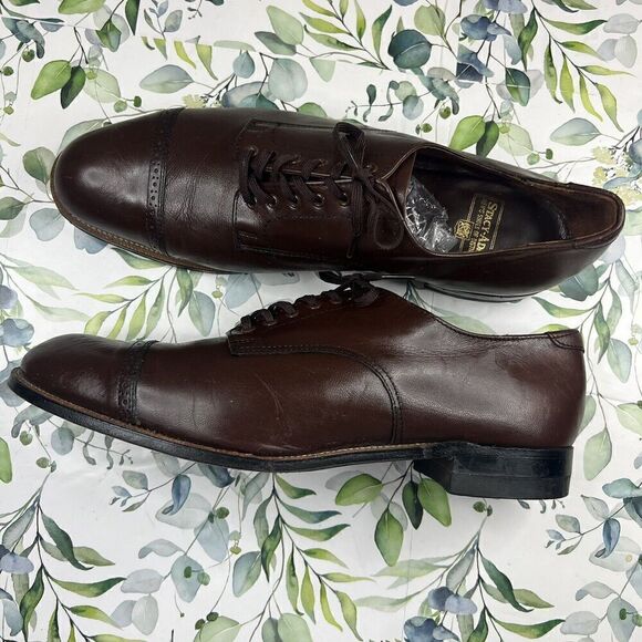 Stacy Adams Biscuit Brown Madison Oxford Shoes 12 2E Wide
